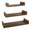Set 3 Mensole da Parete 60-50-40x23,7x8 cm in Fibra di Legno Calamita Maxi  Rovere Tabacco