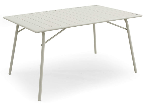 Tavolo da Giardino Pieghevole 140x90x75,3 cm in Acciaio Kraus Brunelleschi Bianco online