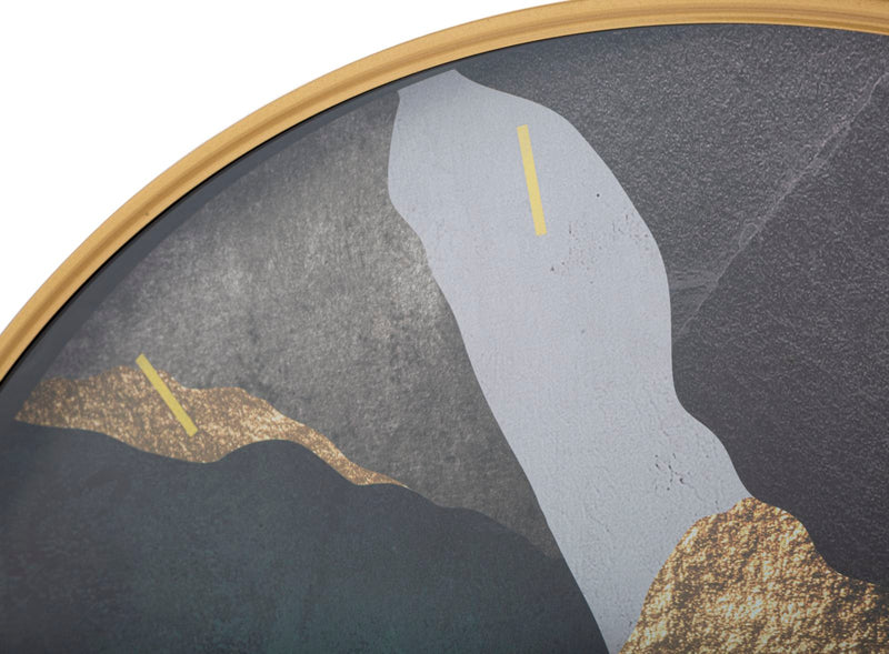 Orologio da Muro Art Ø80x5,5 cm in Ferro MDF e Vetro Multicolor Seconda Scelta-7