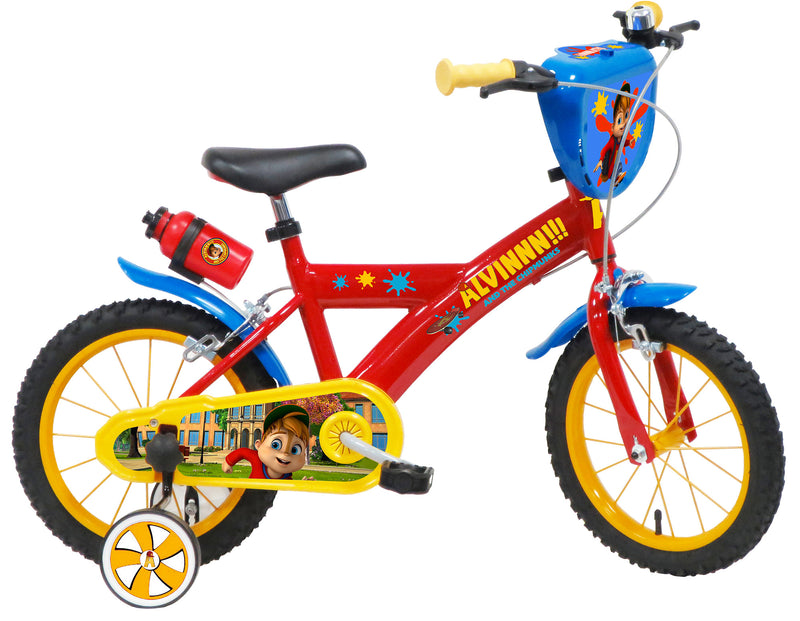 Bicicletta per Bambino 14" 2 Freni  Alvinnn Rossa-1