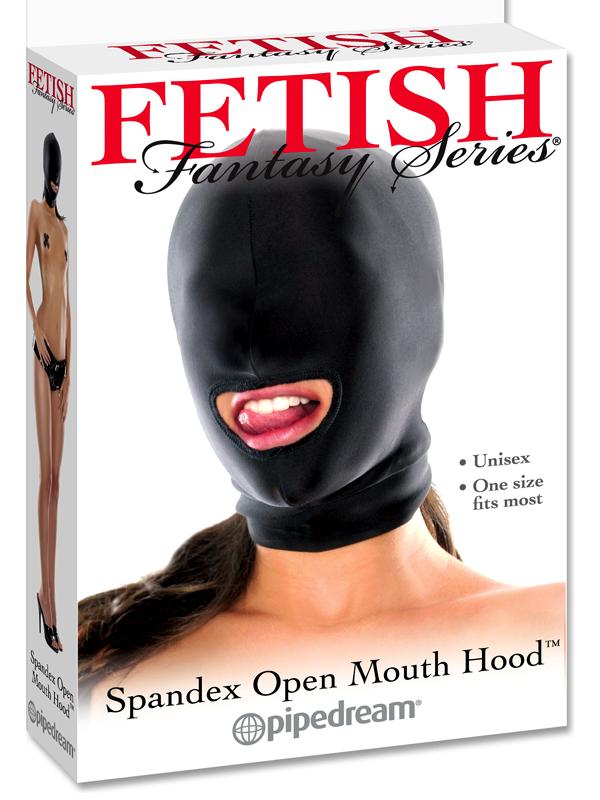Spandex Open Mouth Hood Nero-5