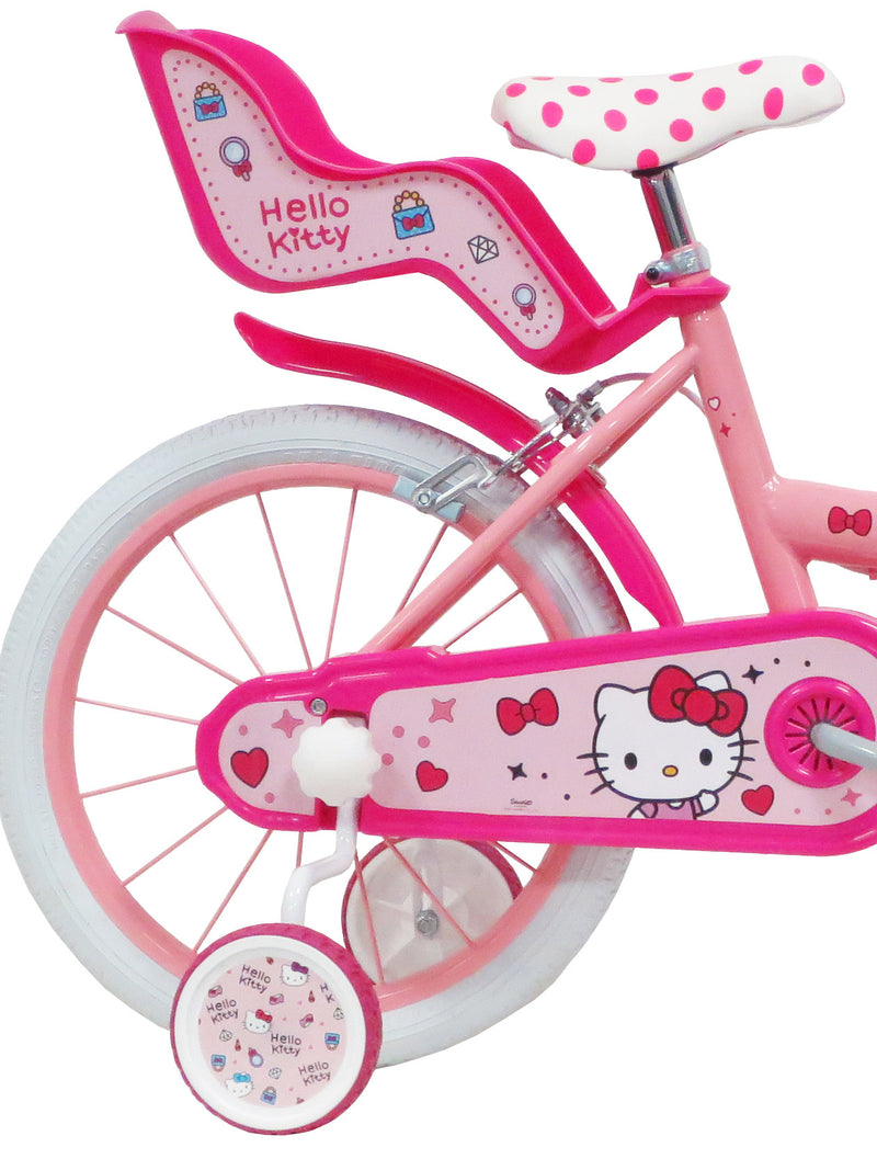 Bicicletta per Bambina 16" 2 Freni  Hello kitty Rosa-2