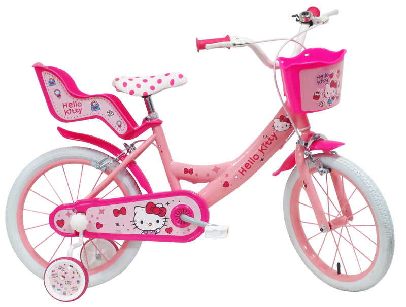 Bicicletta per Bambina 16" 2 Freni  Hello kitty Rosa-1