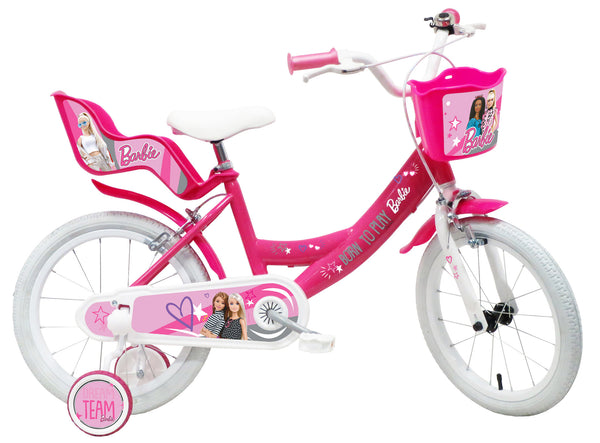 Bicicletta per Bambina 16" 2 Freni  Barbie Rosa sconto
