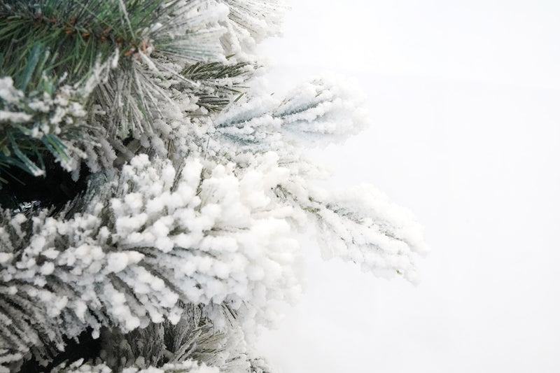 Albero di Natale Artificiale Innevato 180 cm 25 Rami con Pigne e Tronco Cedro Verde Seconda Scelta-8