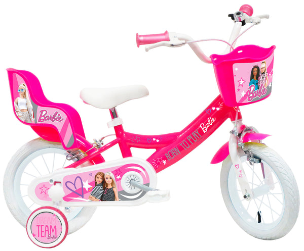 Bicicletta per Bambina 12” 2 Freni Barbie Rosa/Bianca sconto