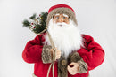 Pupazzo Babbo Natale Luminoso con Orso 12 Led in Stoffa H80 cm Soriani Rosso-2