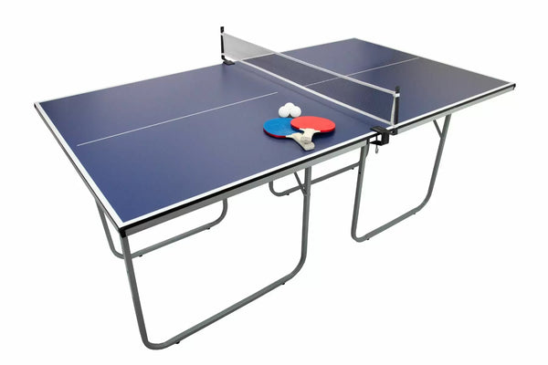 acquista Tavolo da Ping Pong Pieghevole 76,5x102,5x181 cm con Kit Racchette e Palline