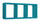 Mensola Rettangolare 3 Scomparti da Parete 70x30x15.5 cm in Fibra di Legno Tristano Blu Atollo