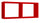 Mensola Rettangolare 2 Scomparti da Parete 70x30x15,5 cm in Fibra di Legno Morgana Rosso