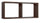 Mensola Rettangolare 2 Scomparti da Parete 70x30x15,5 cm in Fibra di Legno Morgana Wengè
