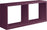 Mensola Rettangolare 2 Scomparti da Parete 70x30x15,5 cm in Fibra di Legno Morgana Viola Melanzana