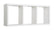 Mensola Rettangolare 3 Scomparti da Parete 70x30x15.5 cm in Fibra di Legno Tristano Rovere Sbiancato