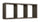Mensola Rettangolare 3 Scomparti da Parete 70x30x15.5 cm in Fibra di Legno Tristano Rovere Scuro
