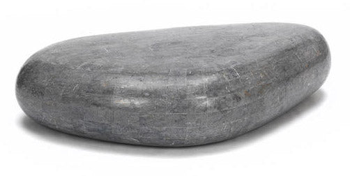 online Tavolino da Salotto 123x74xH27 cm in Pietra fossile Sasso big Grigio