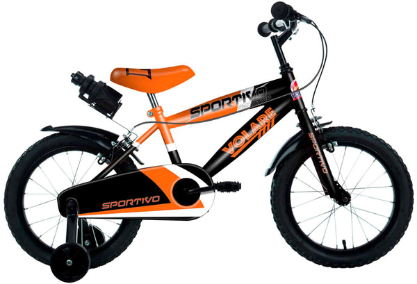 prezzo Bicicletta per Bambino 14" 2 Freni Sportivo Arancio Neon e Nero