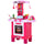 Cucina Giocattolo per Bambini 64x29x87 cm con 33 Accessori Rosa