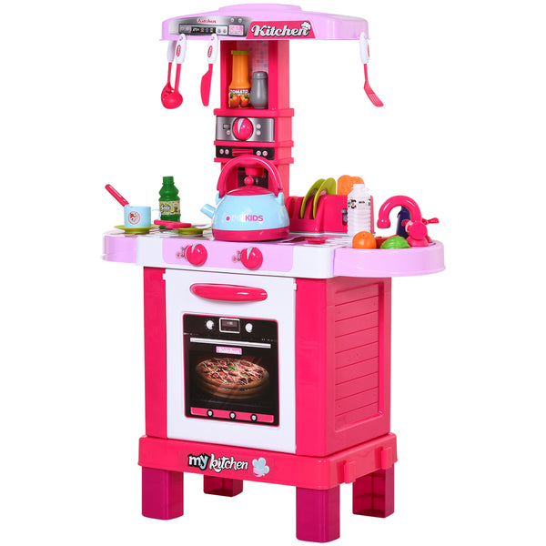 prezzo Cucina Giocattolo per Bambini 64x29x87 cm con 33 Accessori Rosa