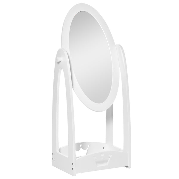 Specchio per Cameretta Bambini 40x30x104 cm con Scaffale Bianco prezzo