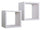 Set 2 Mensole Cubo da Parete Quadrato in Fibra di Legno Q-Bis Maxi Rovere Imperiale