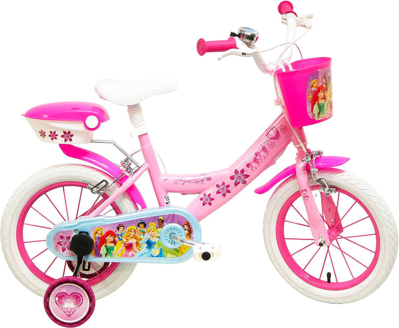 Bicicletta per Bambina 14" 2 Freni Disney Principesse Rosa-1