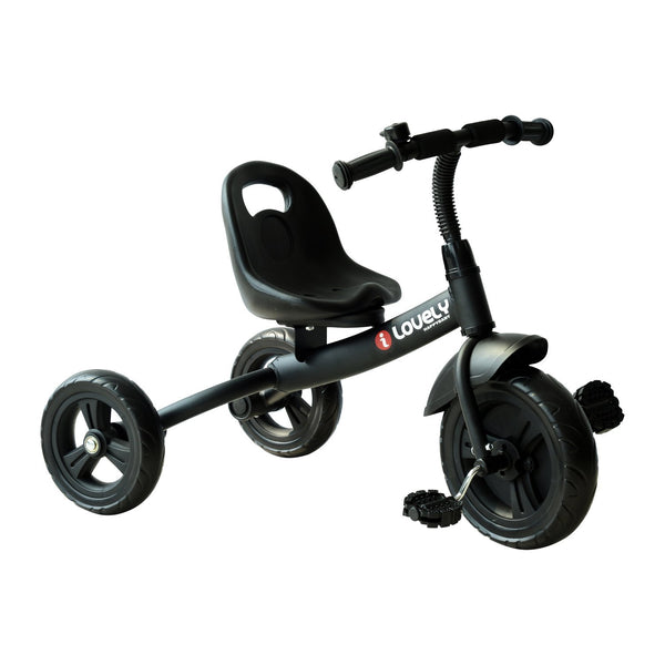 Triciclo per Bambini in Metallo Campanello Parafango Ruota Speciale Nero acquista