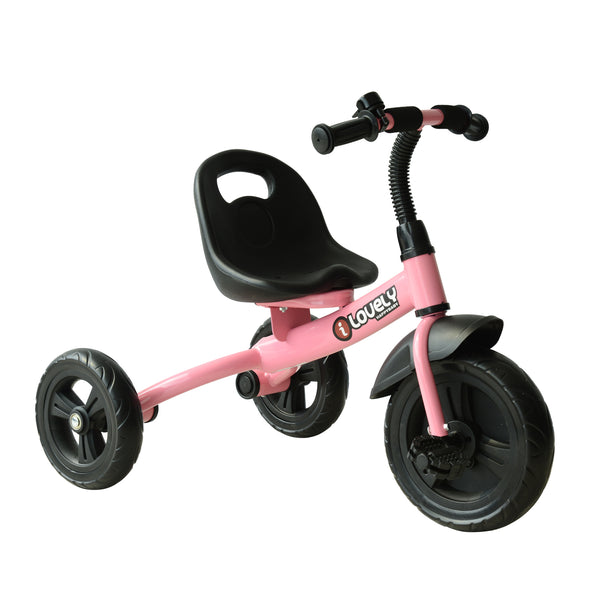 Triciclo per Bambini in Metallo con Campanello e Parafango Rosa online