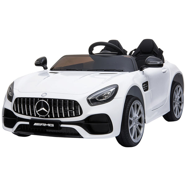 acquista Macchina Elettrica per Bambini 2 Posti 12V con Licenza Mercedes GTR AMG Bianca