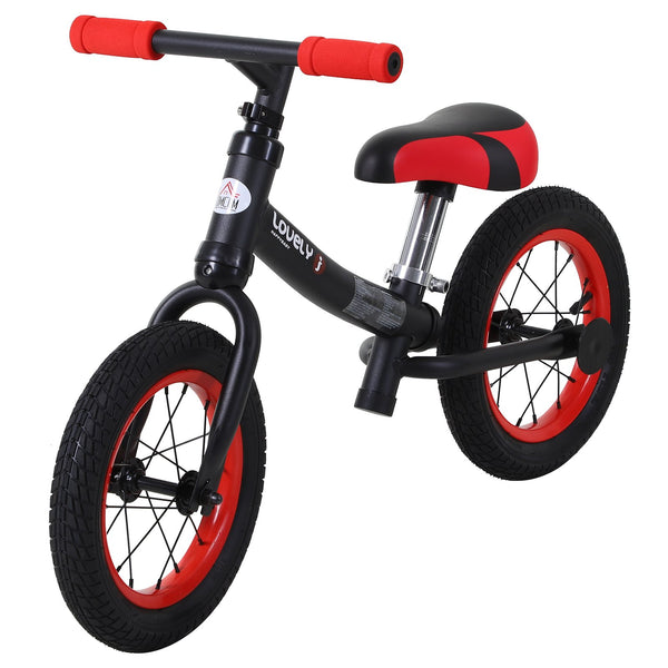 acquista Bicicletta Pedagogica per Bambini 10" Senza Pedali  Nera e Rosso
