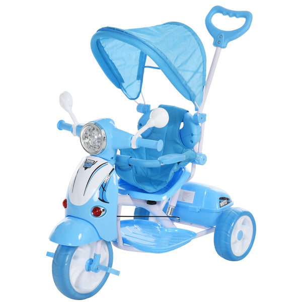sconto Triciclo Passeggino con Seggiolino Reversibile per Bambini   Blu