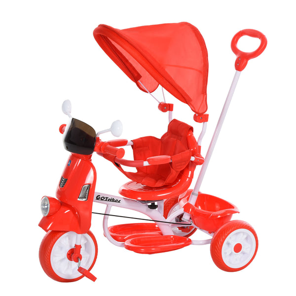 Triciclo Passeggino con Seggiolino Reversibile per Bambini   Rosso online