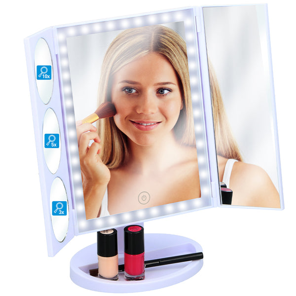 Specchio Cosmetico per Trucco Specchietto Makeup con 36 Luci Led Richiudibile Grundig prezzo