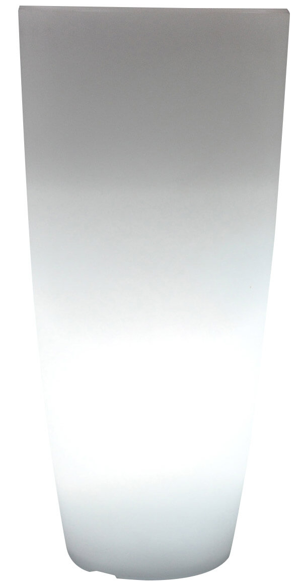 prezzo Vaso Luminoso Tondo Ø40x90 cm in Resina Bauer Bianco Ghiaccio