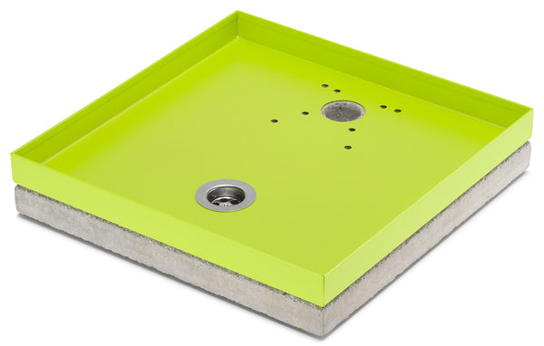 Base Portaciottolo per Fontane 40x40x8 cm in Metallo con Base in Cemento Belfer 42/BSE/10 Verde Acido online