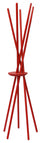 Appendiabiti da Terra 172x53x48 cm in Legno Rosso