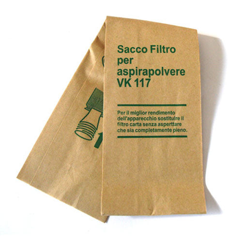 10 Sacchetti Filtro Compatibili con Vorwerk Folletto Vk116 Vk117 sconto