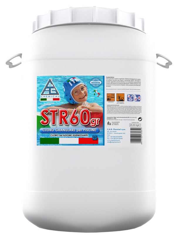 Cloro in Polvere per Piscina 25 Kg Cag Chemical STR60 prezzo
