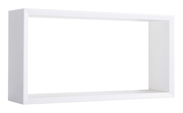 Mensola Cubo da Parete 70x35x15,5 cm in Fibra di Legno Artù Bianco-1