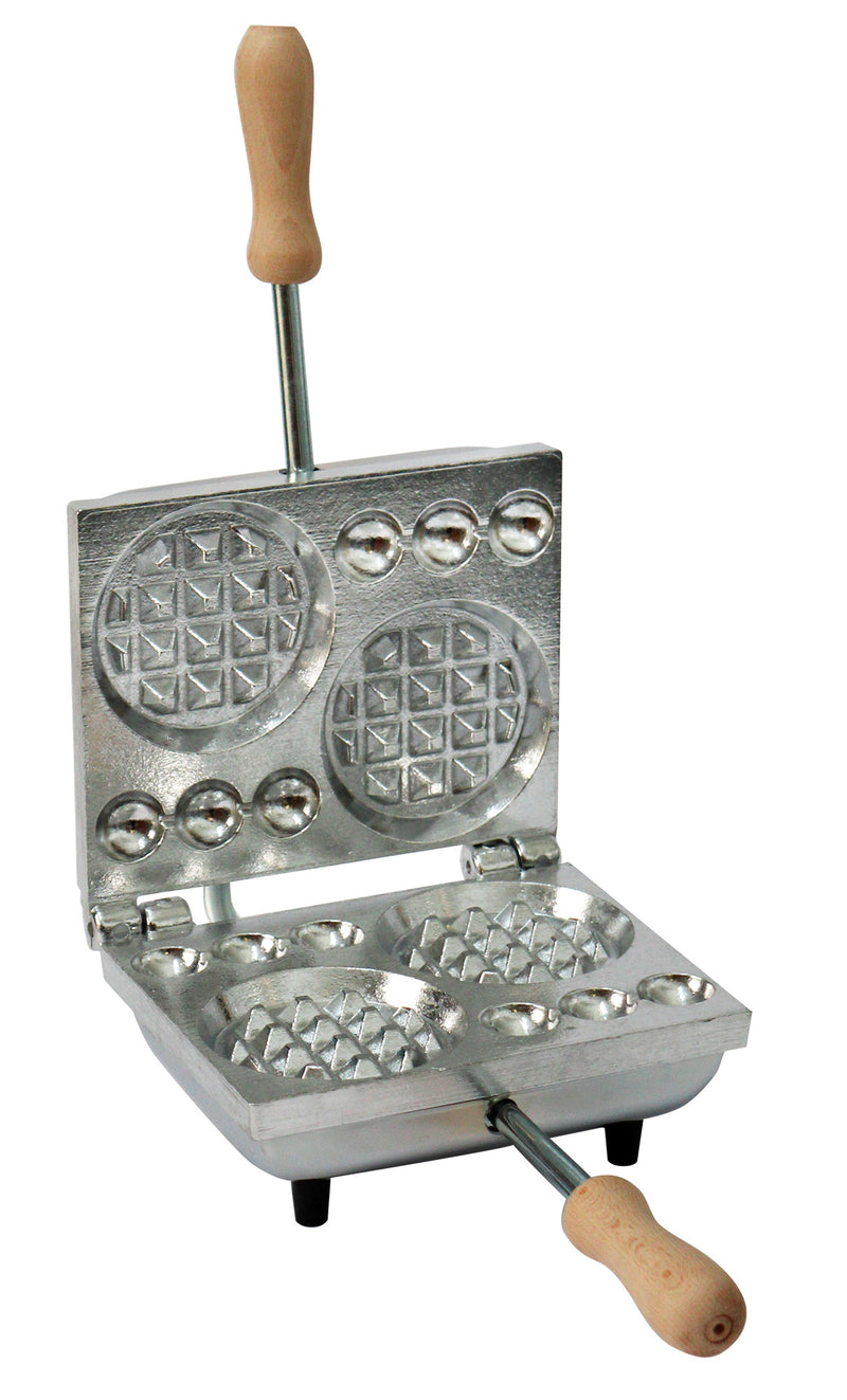 Biscottiera Elettrica 600W per Cialde Waffles Tonde e Piccole Sfere CBE Elettronica-1