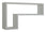 Mensola da Parete a Forma di L 61x37x15,5 cm in Fibra di Legno Lettera Grigio Sasso