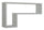 Mensola da Parete a Forma di L 61x37x15,5 cm in Fibra di Legno Lettera Grigio Sasso