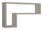 Mensola da Parete a Forma di L 61x37x15,5 cm in Fibra di Legno Lettera Marrone Talpa