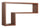 Mensola da Parete a Forma di L 61x37x15,5 cm in Fibra di Legno Lettera Ciliegio