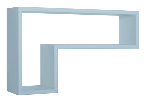 online Mensola da Parete a Forma di L 61x37x15,5 cm in Fibra di Legno Lettera Blu Baltico