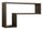 Mensola da Parete a Forma di L 61x37x15,5 cm in Fibra di Legno Lettera Rovere Scuro