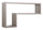 Mensola da Parete a Forma di L 61x37x15,5 cm in Fibra di Legno Lettera Rovere Grigio New
