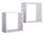 Set 2 Mensole Cubo da Parete Quadrato in Fibra di Legno Q-Bis Rovere Imperiale
