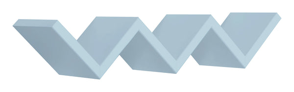 Mensola da Parete Libreria Zigzag 56x15,5 cm in Fibra di Legno Saetta Blu Baltico-1