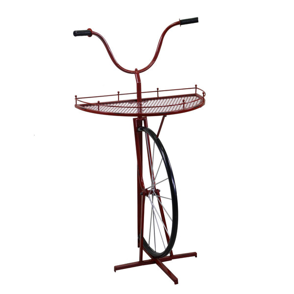Mensola d’Arredo a Forma di Bicicletta 64x33/38xh81/115 cm in Metallo Rosso acquista