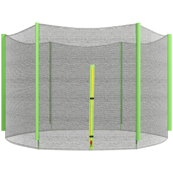 Rete di Protezione per Trampolini a 6 Pali con Ingresso con Cerniera Ø244x180 cm in PE Nero e Verde prezzo